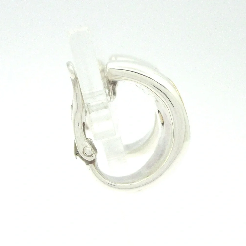 Hermès Selle Clip On Earrings Silver Gold